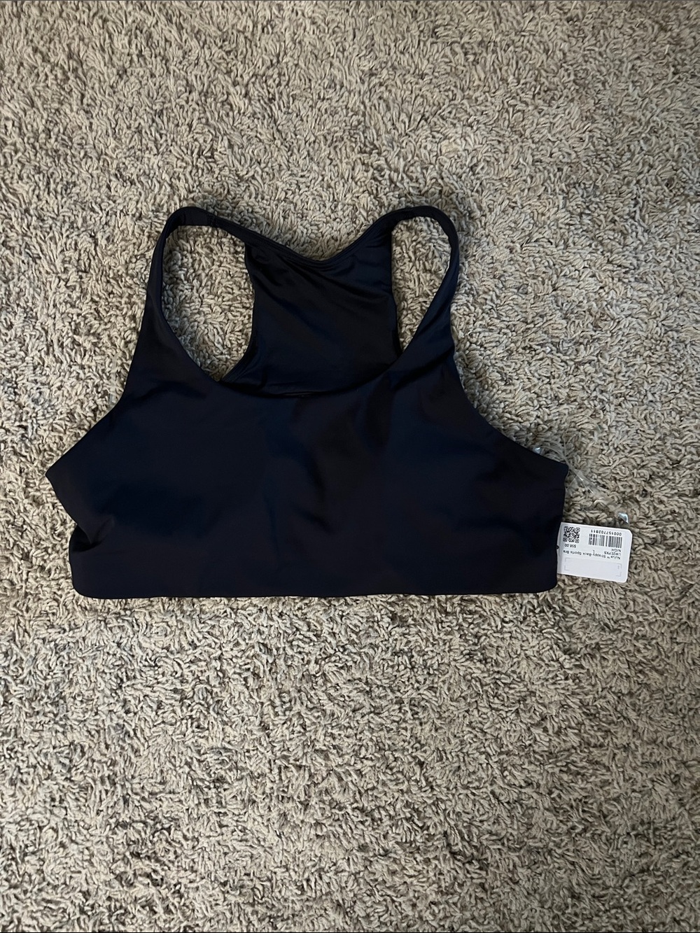 NEW Lululemon Women’s Strappy Back Sports Bra in night moth color (almost black)